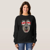 Canadian Flag Irish Wolfhound Dog Canada Pocket Sweatshirt (Vorne ganz)