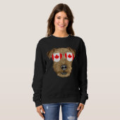 Canadian Flag Lakeland Terrier Dog Canada Pocket Sweatshirt (Vorne ganz)