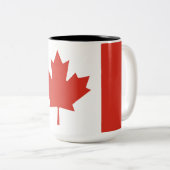 Canadian Flag (Maple Leaf) (Canada) Zweifarbige Tasse (VorderseiteRechts)