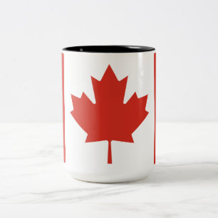 Canadian Flag (Maple Leaf) (Canada) Zweifarbige Tasse