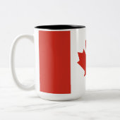 Canadian Flag (Maple Leaf) (Canada) Zweifarbige Tasse (Links)