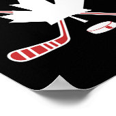 Canadian Flag Maple Leaf Hockey Canada Day Men Wom Poster (Ecke)