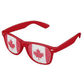 Canadian Flag Maple Leaf Red White Canada Partybrille (Schrägansicht)