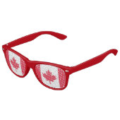Canadian Flag Maple Leaf Red White Canada Sonnenbrille (Schrägansicht)