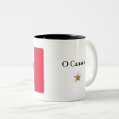 Canadian Flag Mug with the Anthem Title Zweifarbige Tasse (VorderseiteRechts)