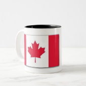 Canadian Flag Mug with the Anthem Title Zweifarbige Tasse (Vorderseite Links)