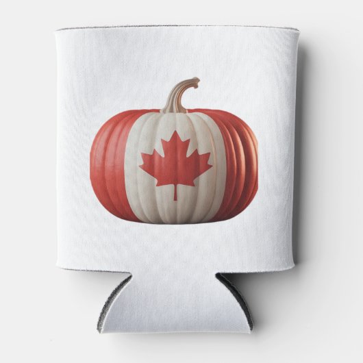 Canadian Flag Pumpkin Maple Leaf Thanksgiving Over Dosenkühler (Vorderseite)