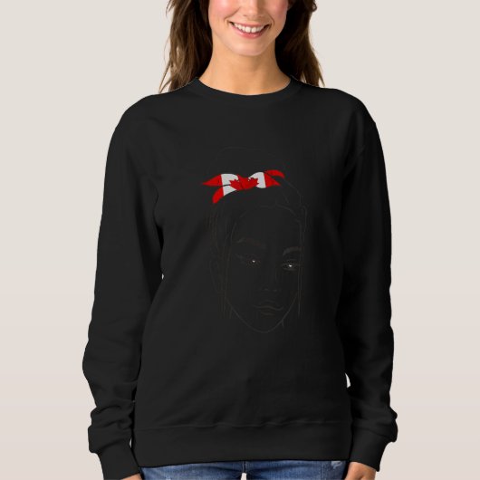 Canadian Flag Ribbon Canadian Pride Canadian Roots Sweatshirt (Vorderseite)