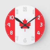 Canadian Flag Wall Clock - Flag of Canada Runde Wanduhr (Vorderseite)