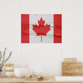 Canadian Flag Weathered Poster (Küche)