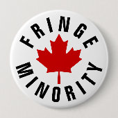 Canadian Fringe Minority Red Maple Leaf Button (Vorderseite)