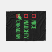 Canadian Funny Canada Pajama Weihnachtsgeschenk Fleecedecke (Vorderseite (Horizontal))