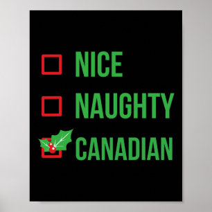 Canadian Funny Canada Pajama Weihnachtsgeschenk Poster