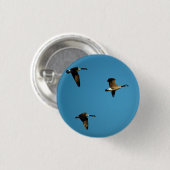 Canadian geese in flight button (Vorne & Hinten)