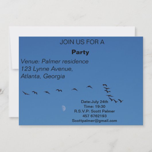 Canadian geese in flight einladung (Vorderseite)