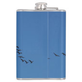 Canadian geese in flight flachmann (Rückseite)