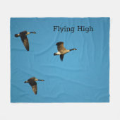 Canadian geese in flight fleecedecke (Vorderseite (Horizontal))