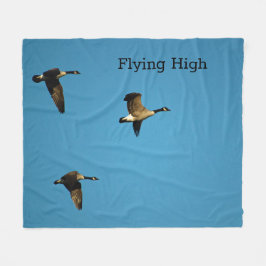 Canadian geese in flight fleecedecke