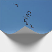 Canadian geese in flight geschenkpapier (Ecke)