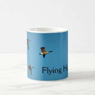 Canadian geese in flight kaffeetasse