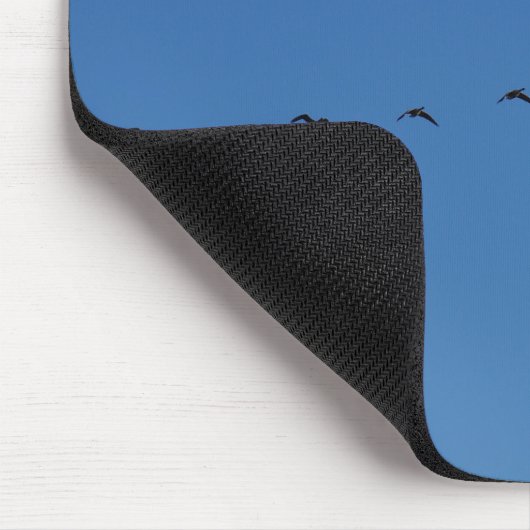 Canadian geese in flight mousepad (Ecke)