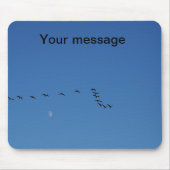 Canadian geese in flight mousepad (Vorne)