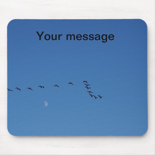 Canadian geese in flight mousepad (Vorne)