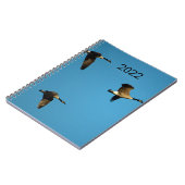 Canadian geese in flight notizblock (Linke Seite)