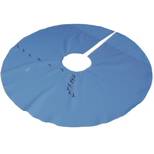 Canadian geese in flight polyester weihnachtsbaumdecke (Schrägansicht)