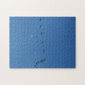 Canadian geese in flight puzzle (Horizontal)