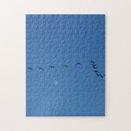 Canadian geese in flight puzzle