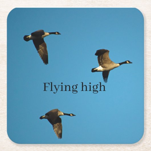 Canadian geese in flight rechteckiger pappuntersetzer (Vorderseite)