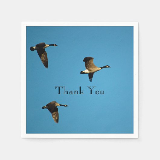 Canadian geese in flight serviette (Vorderseite)