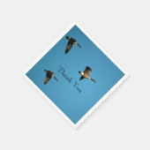 Canadian geese in flight serviette (Ecke)