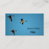 Canadian geese in flight visitenkarte (Vorderseite)
