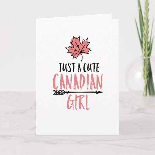 Canadian Girl Canada Gift Karte (Vorderseite)
