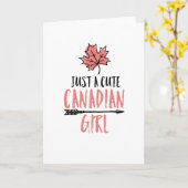 Canadian Girl Canada Gift Karte (Gelbe Blume)