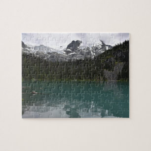 Canadian Glacier Lake Snow Covered Mountain Foto Puzzle