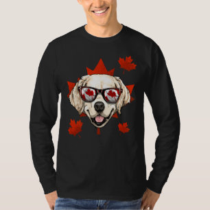 Canadian Golden Retriever Ahornleaf Patriotic Can T-Shirt