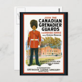 Canadian Grenadier Guards Rekrutierung Poster Postkarte (Vorne/Hinten)