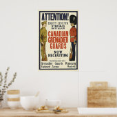 Canadian Grenadier Guards WWI Recruitment Poster (Küche)