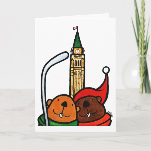 Canadian Grußkarte Kanadische Biberkarte Karte (Vorderseite)