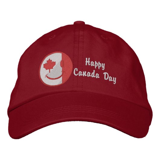 Canadian Happy Face Eh Team Bestickte Kappe (Vorderseite)