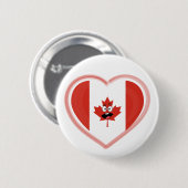 Canadian Heart - For real Canadians! Button (Vorne & Hinten)