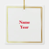 Canadian Hockey Player Weihnachtsschmuck (Rückseite)