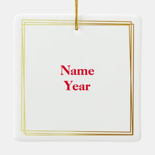 Canadian Hockey Player Weihnachtsschmuck (Rückseite)