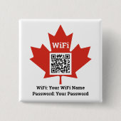 Canadian Hotel Wifi Details Plus QR Code für Mitar Button (Vorderseite)
