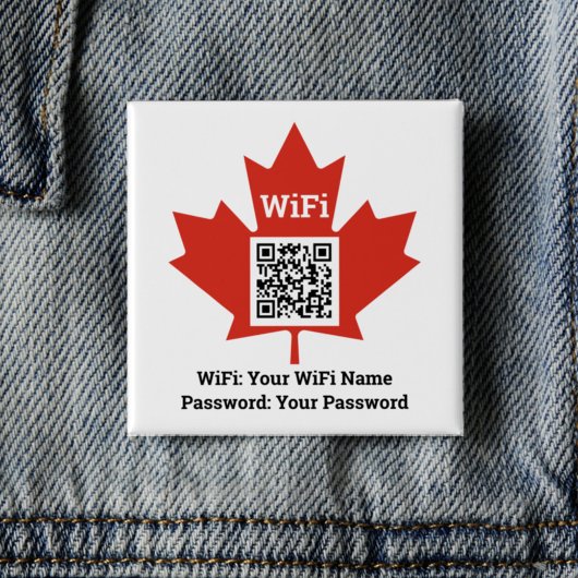 Canadian Hotel Wifi Details Plus QR Code für Mitar Button