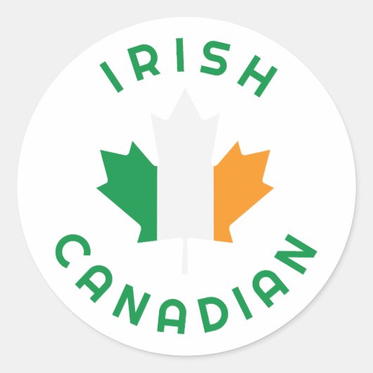 Canadian Irish Roots Runder Aufkleber (Vorderseite)