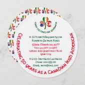 Canadian Irish USA Kleeblatt Birthday Einladung (Vorne/Hinten)